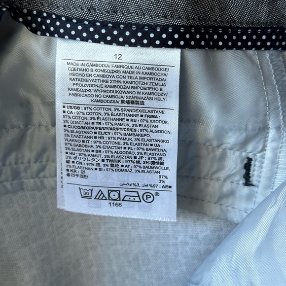 BANANA REPUBLIC | NAVY Print Hampton Fit Slim Stretch | Dress Pants/Trousers - Picture 10 of 12